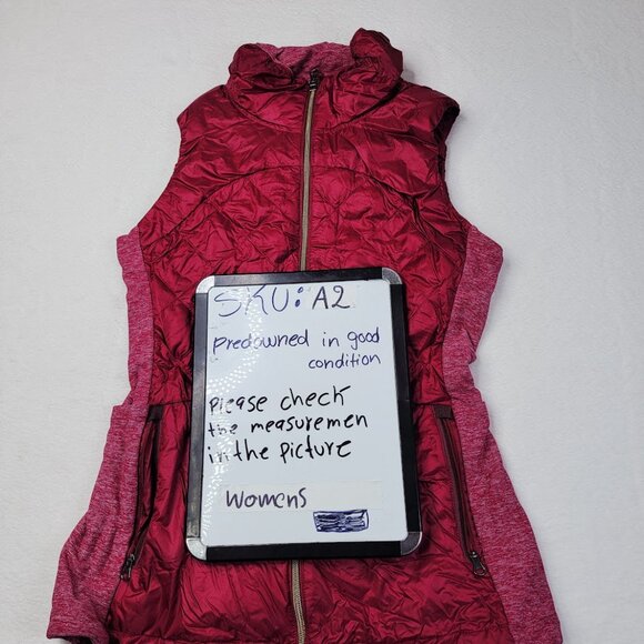 Lululemon Women's Berry Rumble Down For A Run Full-Zip Puffer Vest Size 6 - Picture 7 of 7